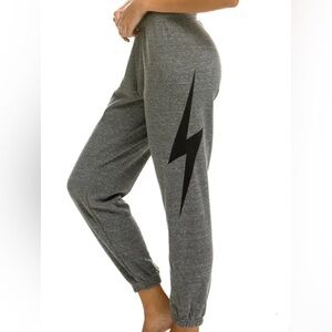 NWT aviator nation grey bolt sweatpants xs